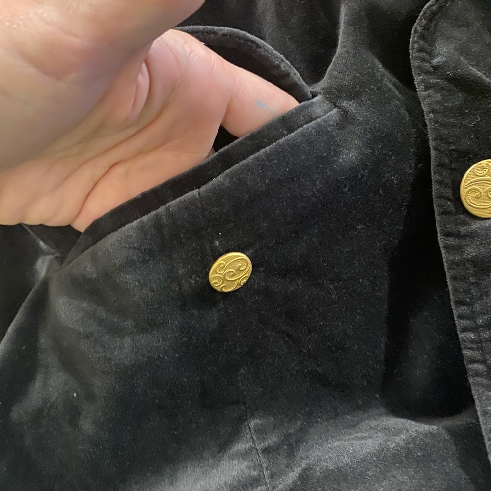 Velvet Blazer with Front Pockets - Picture 7 of 11